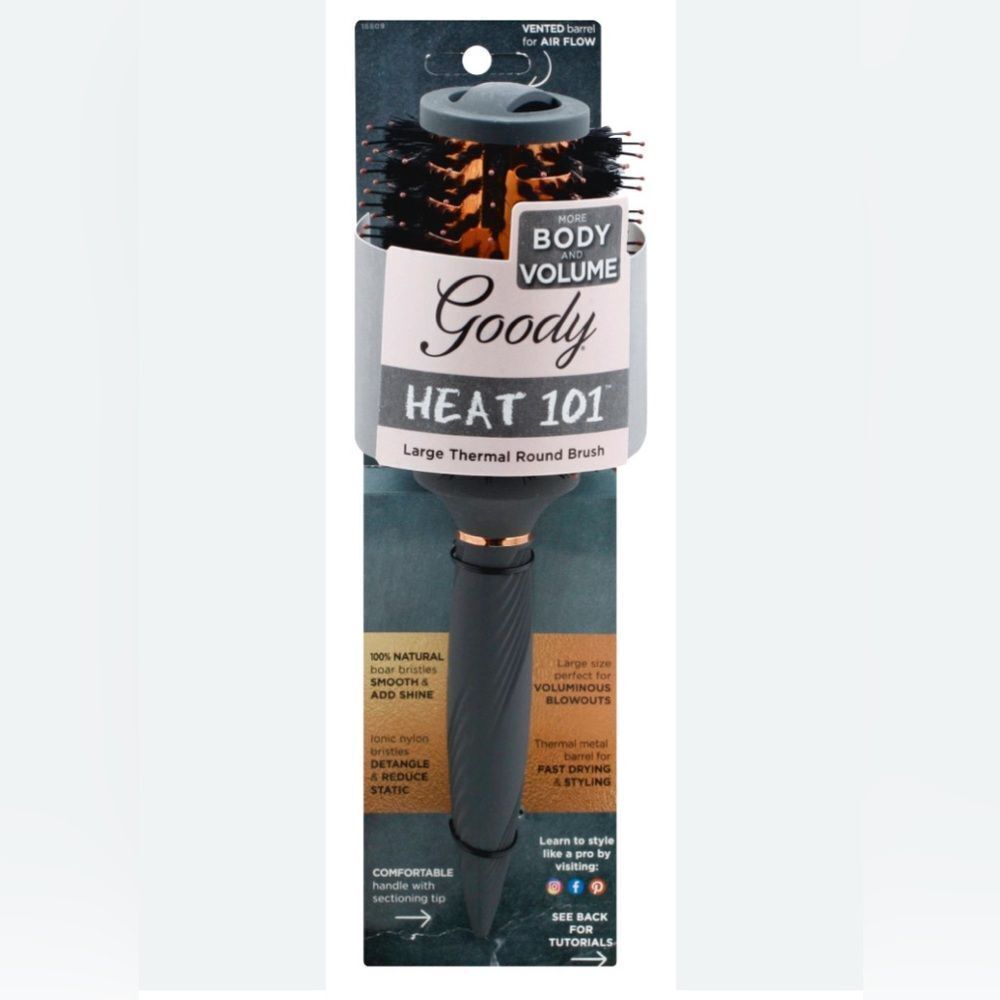 Goody Heat 101 Large Thermal Round Brush - Black and Gold